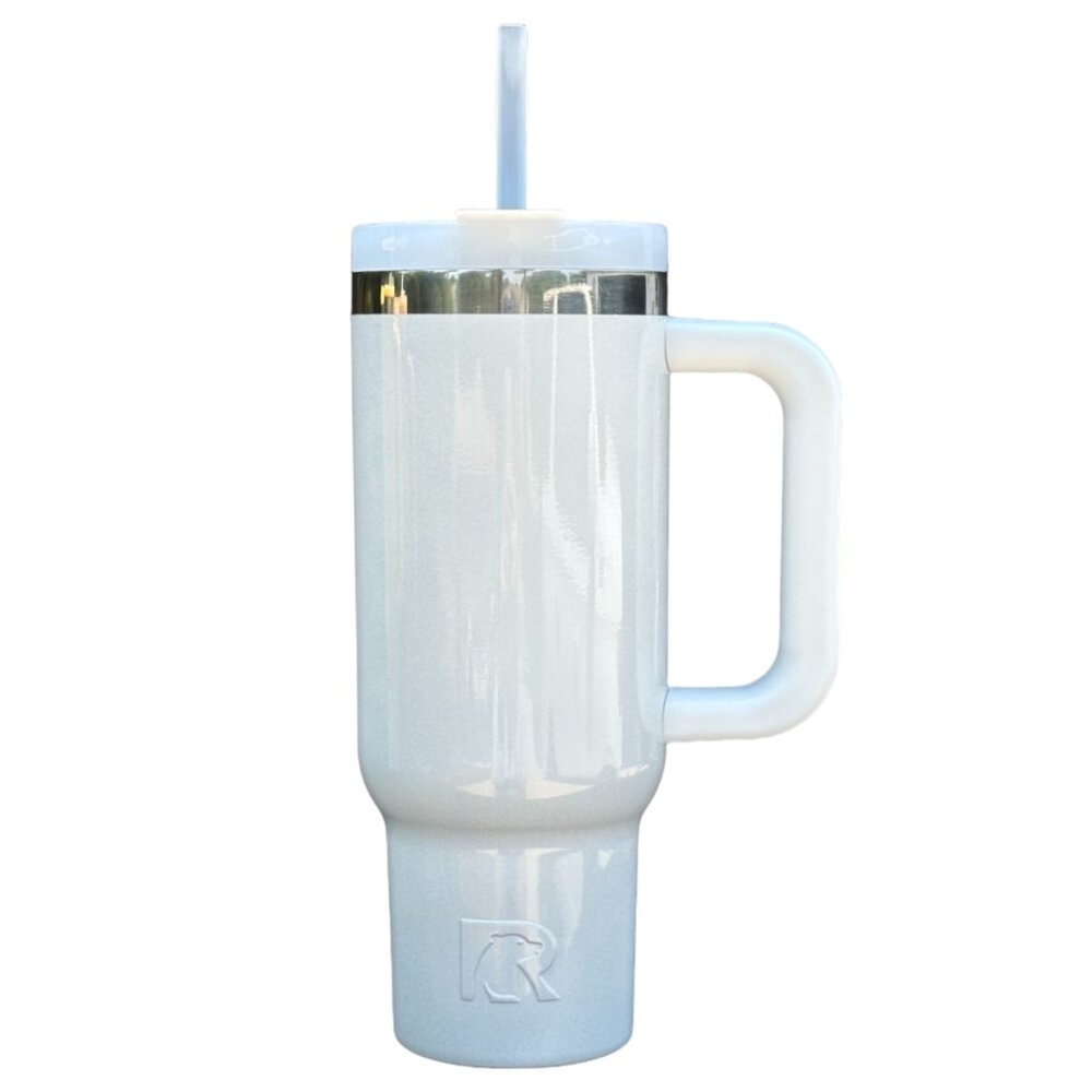 RTIC 30oz ROAD TRIP TUMBLER (CERAMIC LINING) - WHITE GLITTER